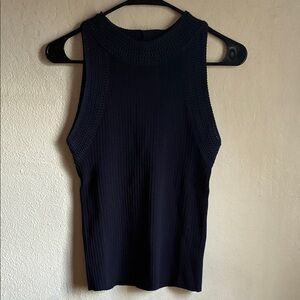 Ann Taylor Dark Blue Knit Tank Top